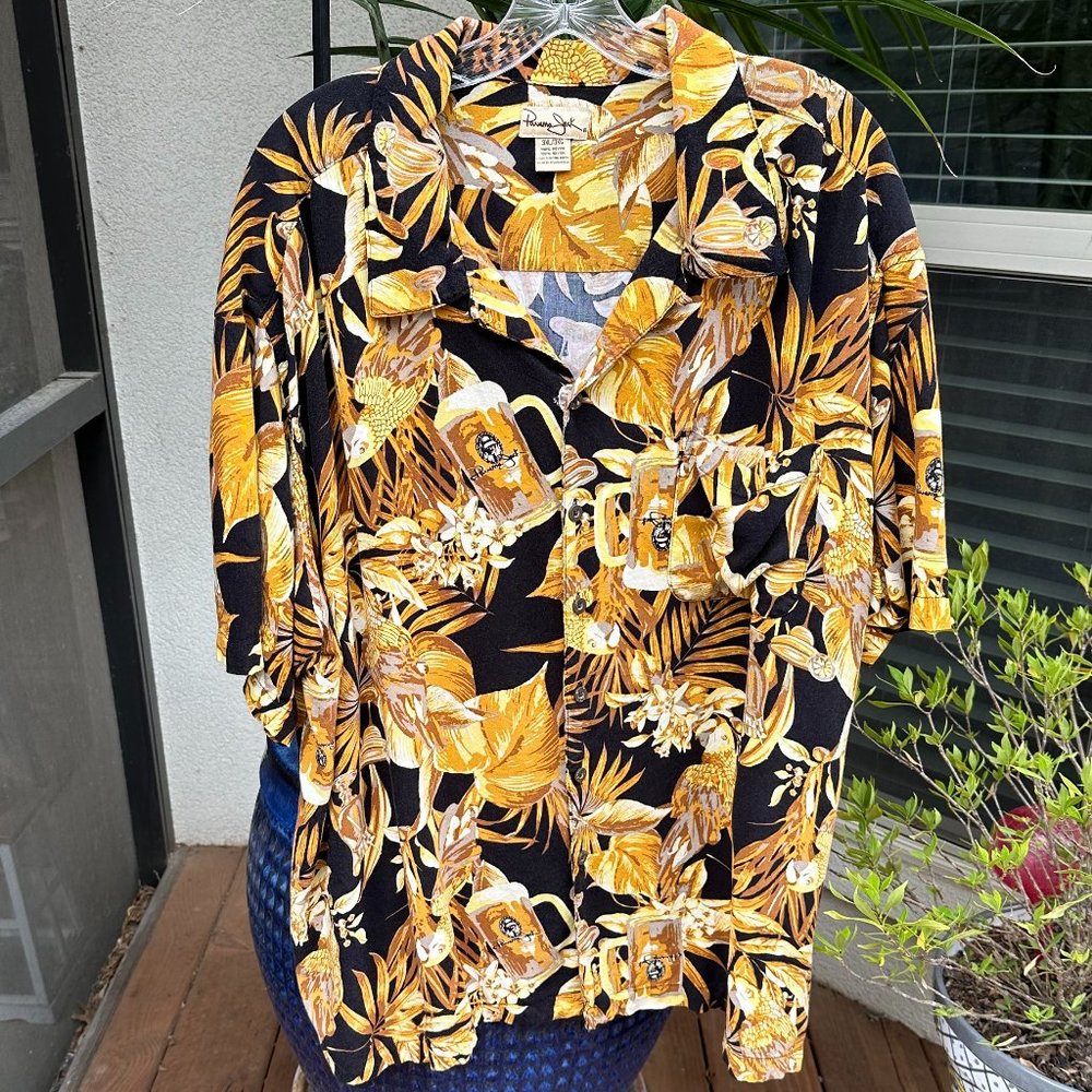 PANAMA JACK Beer & Parrots Camp Shirt Big & Tall 3XL